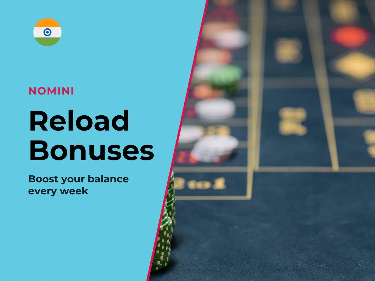 Cashback and Reload Deposit Bonuses. Nomini