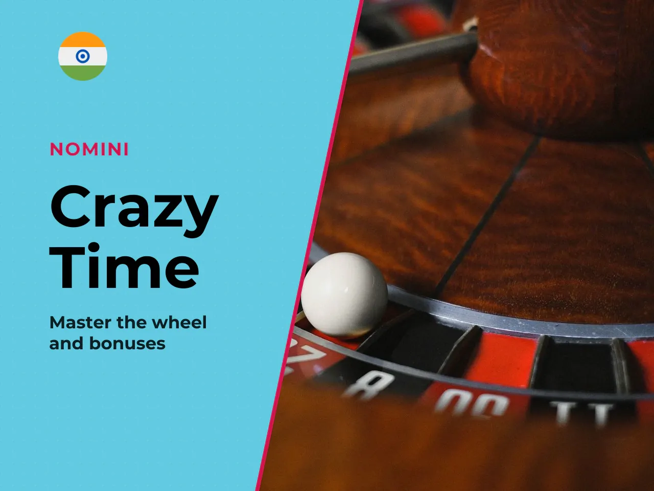 The Crazy Time wheel, segments and