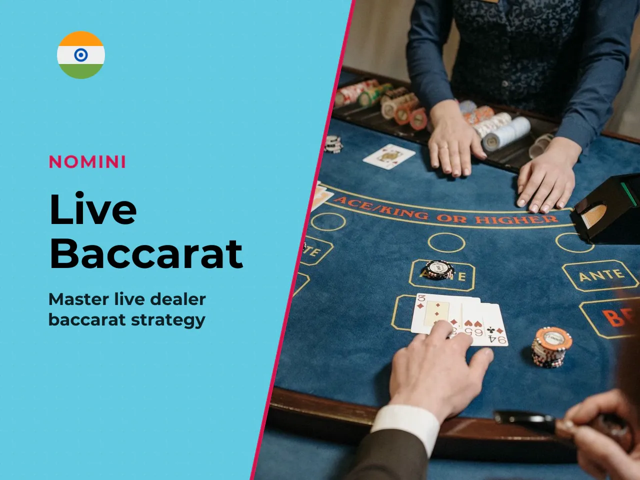 In a baccarat live casino setting